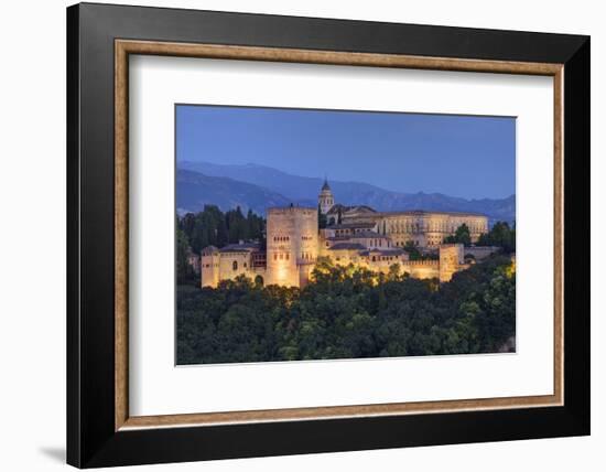 View of Alhambra Palace in the Evening.-Julianne Eggers-Framed Photographic Print