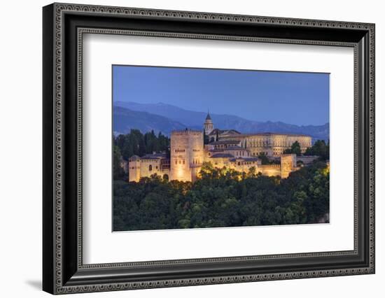 View of Alhambra Palace in the Evening.-Julianne Eggers-Framed Photographic Print