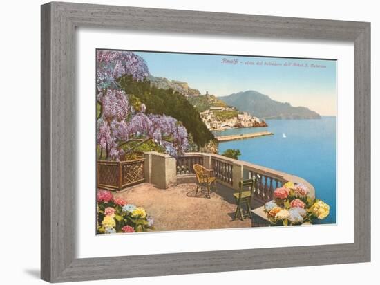 View of Amalfi Coast, Italy-null-Framed Art Print