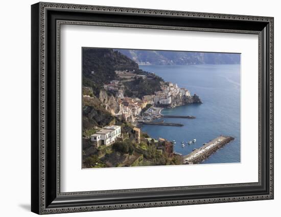 View of Amalfi, from Pastena, Costiera Amalfitana (Amalfi Coast), Campania, Italy-Eleanor Scriven-Framed Photographic Print