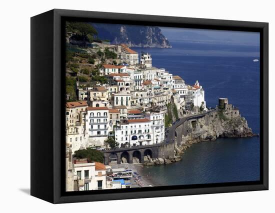 View of Amalfi From the Coast, Amalfi Coast, Campania, Italy, Europe-null-Framed Premier Image Canvas