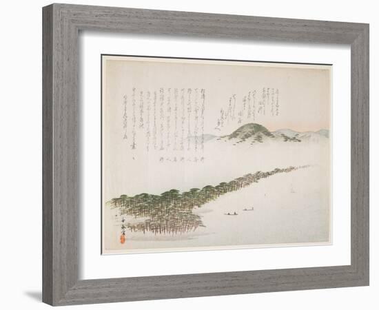 View of Amamo Hashidate, May 1906-Kawanabe Kyosai-Framed Giclee Print