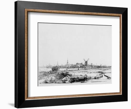 View of Amsterdam, C.1640 (Etching)-Rembrandt van Rijn-Framed Giclee Print