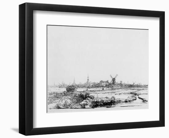 View of Amsterdam, C.1640 (Etching)-Rembrandt van Rijn-Framed Giclee Print