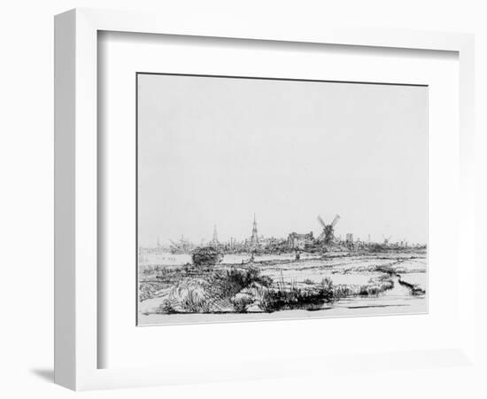 View of Amsterdam, C.1640 (Etching)-Rembrandt van Rijn-Framed Giclee Print