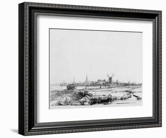 View of Amsterdam, C.1640 (Etching)-Rembrandt van Rijn-Framed Giclee Print