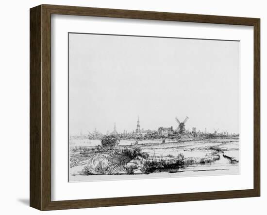 View of Amsterdam, C.1640 (Etching)-Rembrandt van Rijn-Framed Giclee Print