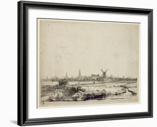 View of Amsterdam, C.1640-Rembrandt van Rijn-Framed Giclee Print