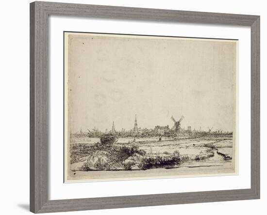 View of Amsterdam, C.1640-Rembrandt van Rijn-Framed Giclee Print