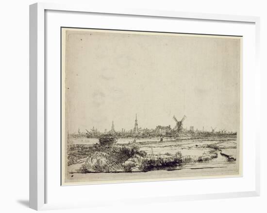 View of Amsterdam, C.1640-Rembrandt van Rijn-Framed Giclee Print