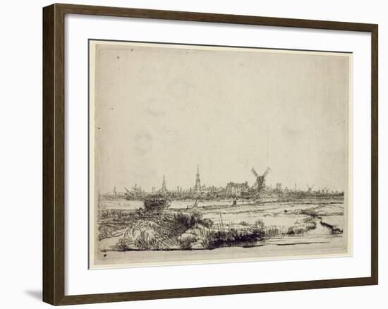 View of Amsterdam, C.1640-Rembrandt van Rijn-Framed Giclee Print