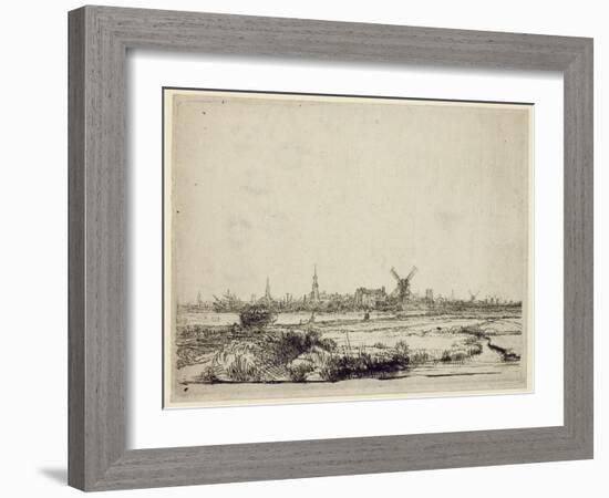 View of Amsterdam, C.1640-Rembrandt van Rijn-Framed Giclee Print