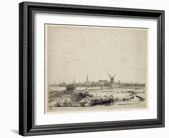 View of Amsterdam, C.1640-Rembrandt van Rijn-Framed Giclee Print