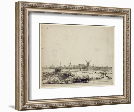 View of Amsterdam, C.1640-Rembrandt van Rijn-Framed Giclee Print