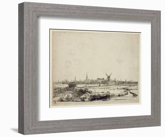 View of Amsterdam, C.1640-Rembrandt van Rijn-Framed Giclee Print