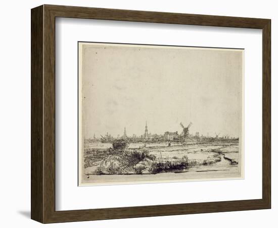 View of Amsterdam, C.1640-Rembrandt van Rijn-Framed Giclee Print