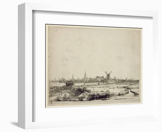View of Amsterdam, C.1640-Rembrandt van Rijn-Framed Giclee Print