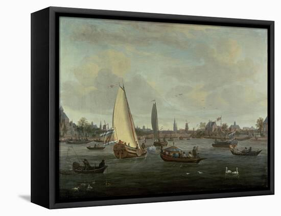 View of Amsterdam Harbour-Abraham Storck-Framed Premier Image Canvas