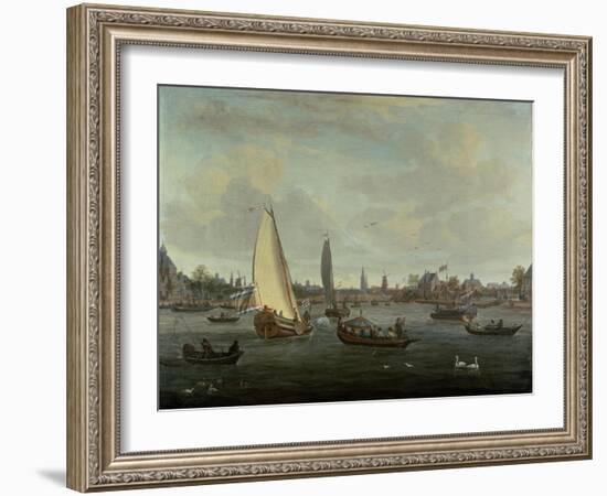 View of Amsterdam Harbour-Abraham Storck-Framed Giclee Print