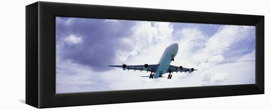 View of an Airplane in Flight, Maho Beach, Sint Maarten, Netherlands Antilles-null-Framed Premier Image Canvas