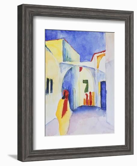 View of an Alley, 1914-August Macke-Framed Giclee Print