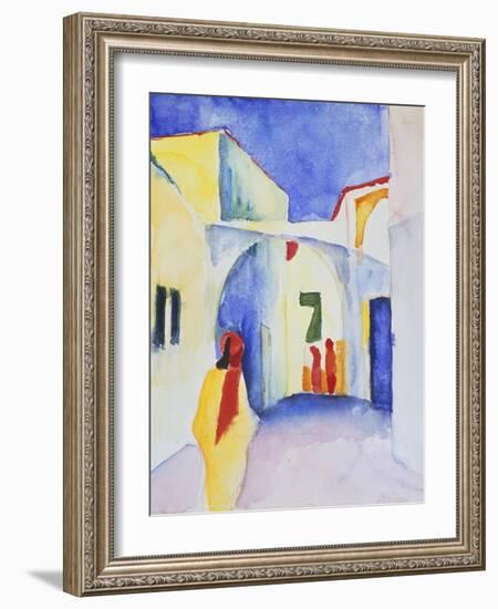 View of an Alley, 1914-August Macke-Framed Giclee Print
