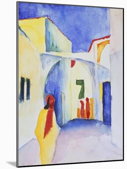 View of an Alley, 1914-August Macke-Mounted Giclee Print
