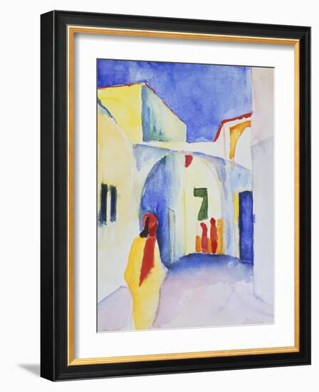 View of an Alley, 1914-August Macke-Framed Giclee Print