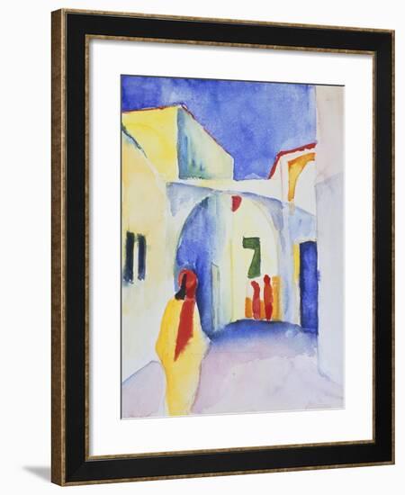 View of an Alley, 1914-August Macke-Framed Giclee Print