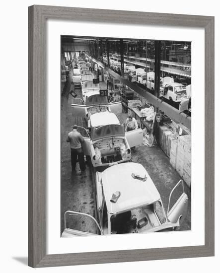 View of an Auto Plant and Workers-Ralph Crane-Framed Premium Photographic Print
