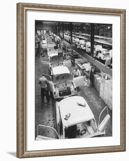 View of an Auto Plant and Workers-Ralph Crane-Framed Photographic Print