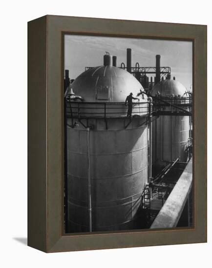 View of an Installation at a Texaco Oil Refinery-Margaret Bourke-White-Framed Premier Image Canvas