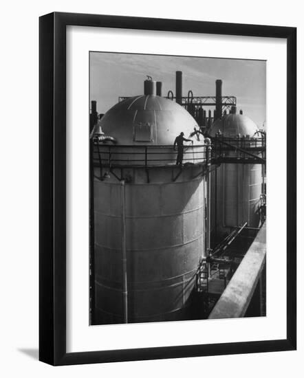 View of an Installation at a Texaco Oil Refinery-Margaret Bourke-White-Framed Photographic Print