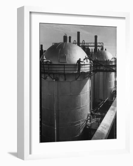 View of an Installation at a Texaco Oil Refinery-Margaret Bourke-White-Framed Photographic Print