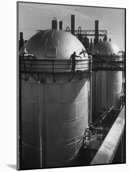 View of an Installation at a Texaco Oil Refinery-Margaret Bourke-White-Mounted Photographic Print