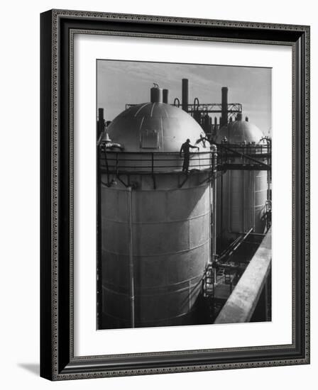 View of an Installation at a Texaco Oil Refinery-Margaret Bourke-White-Framed Photographic Print