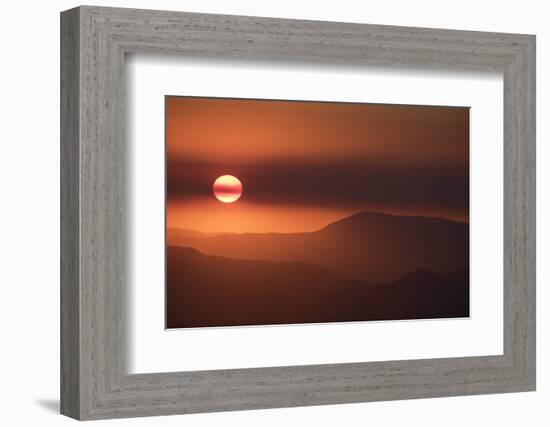 View of Andes Mountains at sunset, Chile, South America-Julio Etchart-Framed Photographic Print