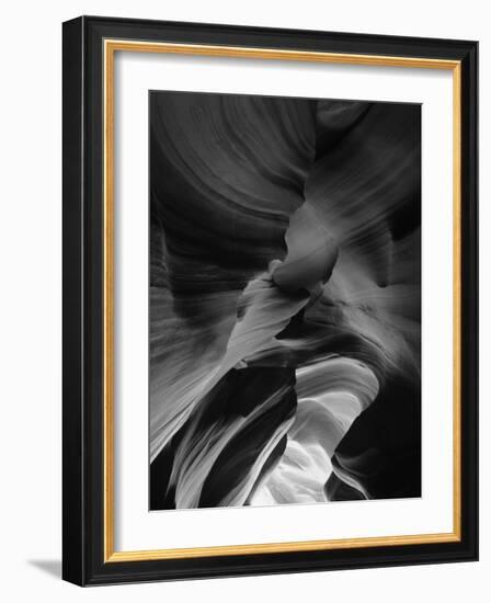 View of Antelope Canyon with Sunlight, Page, Arizona, USA-Adam Jones-Framed Photographic Print