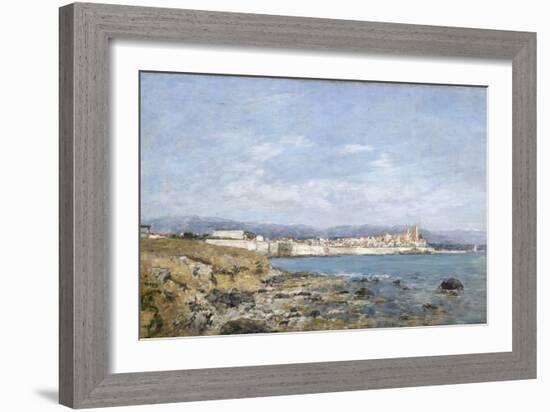 View of Antibes, 1893 (Oil on Canvas)-Eugene Louis Boudin-Framed Giclee Print