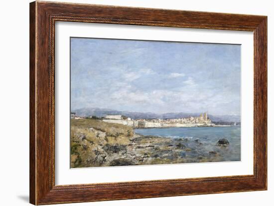 View of Antibes, 1893 (Oil on Canvas)-Eugene Louis Boudin-Framed Giclee Print
