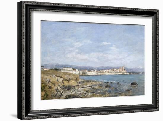 View of Antibes, 1893 (Oil on Canvas)-Eugene Louis Boudin-Framed Giclee Print