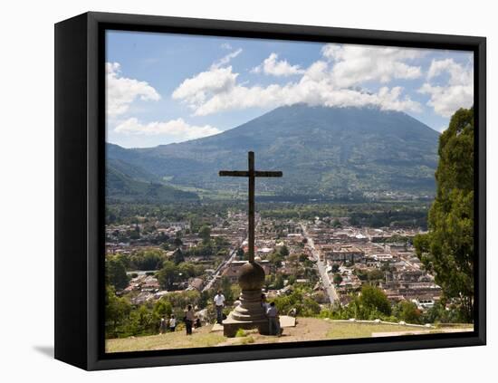 View of Antigua from Cross on the Hill Park, UNESCO World Heritage Site, Guatemala, Central America-Michael DeFreitas-Framed Premier Image Canvas