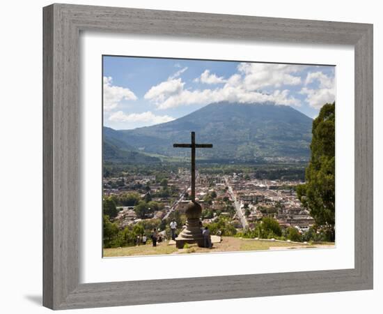 View of Antigua from Cross on the Hill Park, UNESCO World Heritage Site, Guatemala, Central America-Michael DeFreitas-Framed Photographic Print