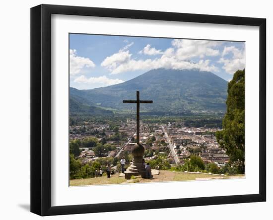 View of Antigua from Cross on the Hill Park, UNESCO World Heritage Site, Guatemala, Central America-Michael DeFreitas-Framed Photographic Print