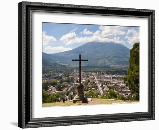 View of Antigua from Cross on the Hill Park, UNESCO World Heritage Site, Guatemala, Central America-Michael DeFreitas-Framed Photographic Print