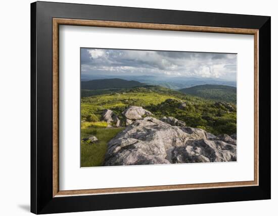 View of Appalachian Mountains from Grayson Highlands, Virginia, United States of America, North Ame-Jon Reaves-Framed Photographic Print