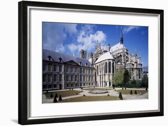 View of Apse of Archbishop's Palace of Cathedral of Notre-Dame , Reims, France 13th Century-null-Framed Giclee Print