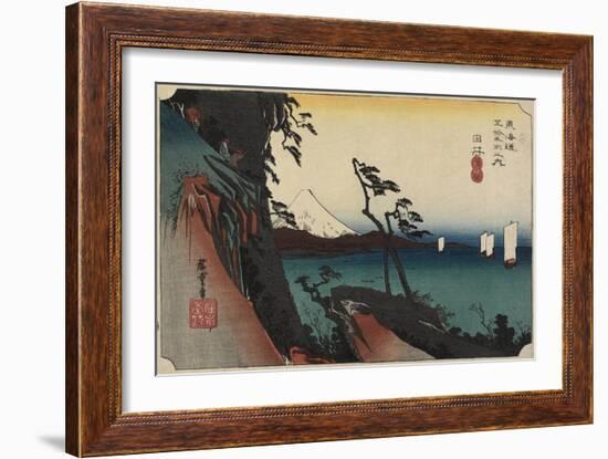 View of Arai, C. 1830-1844-Utagawa Kunisada-Framed Giclee Print