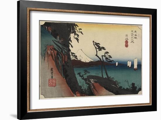 View of Arai, C. 1830-1844-Utagawa Kunisada-Framed Giclee Print