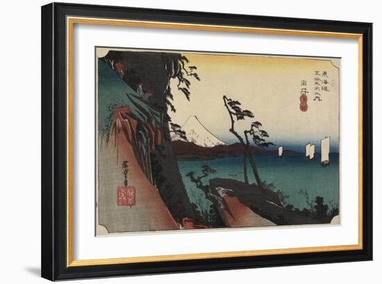 View of Arai, C. 1830-1844-Utagawa Kunisada-Framed Giclee Print